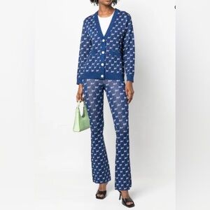 Baum und pferdgarten Blue Patterned stretched Pants wide leg size M